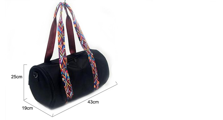 Rainbow Color Straps Women's Fitness Gym Sports Bag