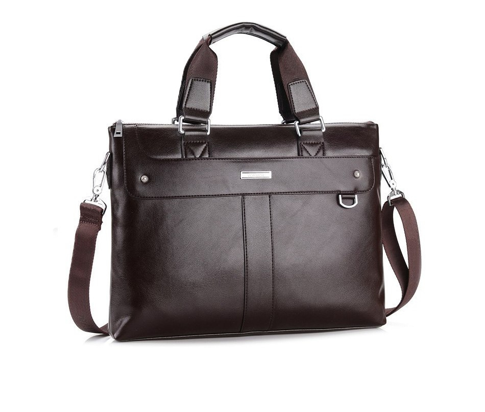 The Commuter Bag Leather Briefcase, Laptop Travel Shoulder Bag For Men