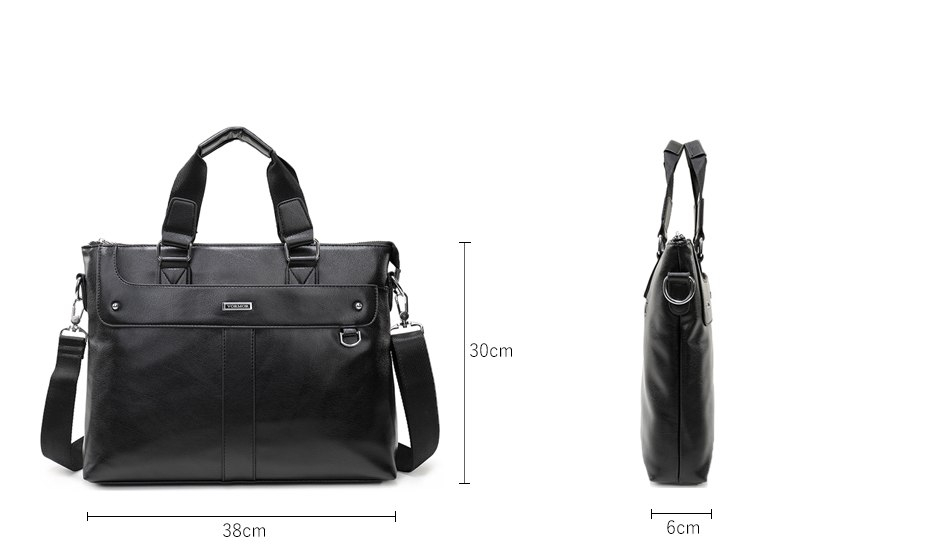 The Commuter Bag Leather Briefcase, Laptop Travel Shoulder Bag For Men