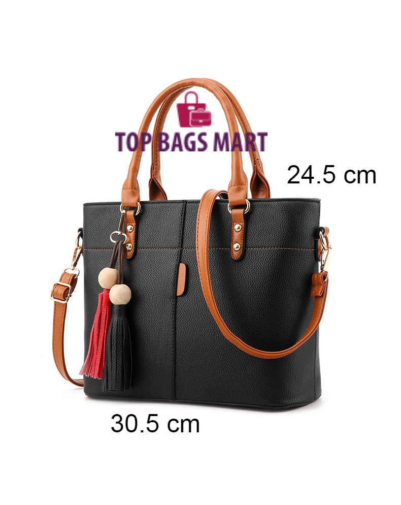 Tassel Women's Leather Shoulder Handbag Large Capacity (TWH07)