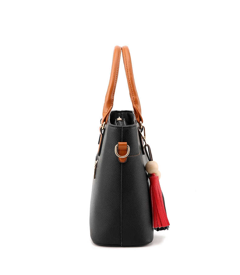 Tassel Women's Leather Shoulder Handbag Large Capacity (TWH07)