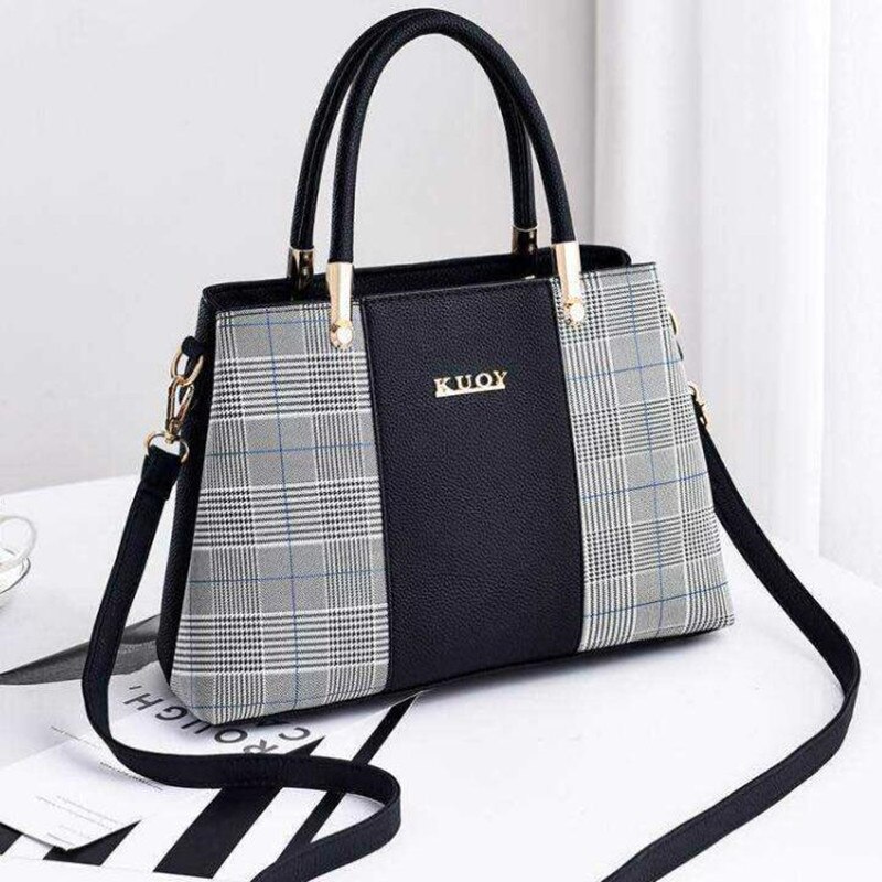 Women's Plaid Stylish Shoulder Handbag (TWH26) Women's Plaid Stylish Shoulder Handbag (TWH26)