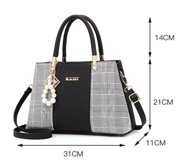 Women's Plaid Stylish Shoulder Handbag ( TWH 26 ) Women's Plaid Stylish Shoulder Handbag ( TWH 26 )