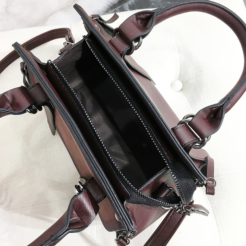 LEFTSIDE Vintage New Handbags For Women 2019 Female Brand Leather Handbag High Quality Small Bags Lady Shoulder Bags Casual Women's Vintage Shoulder Handbag (TWH30)