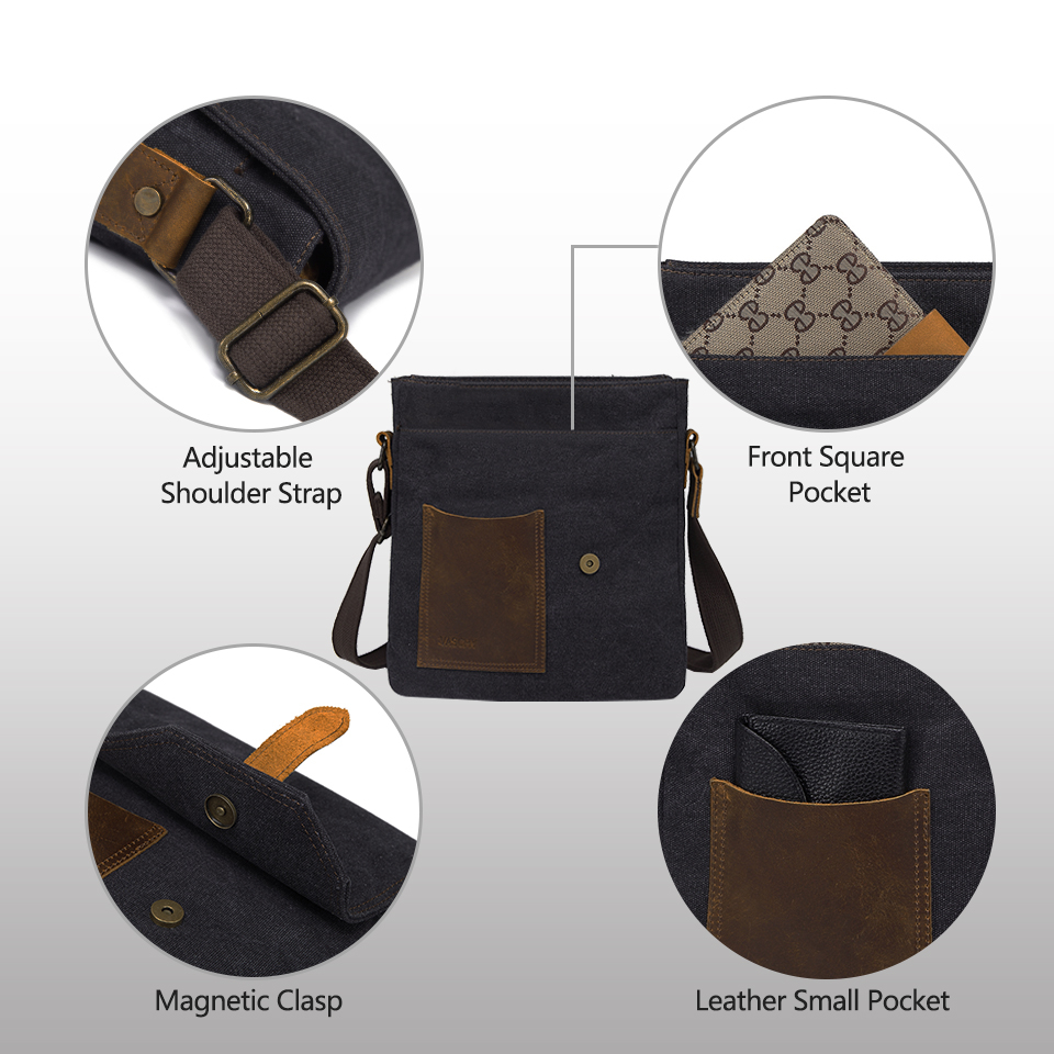Men's Vintage Messenger Casual Bag Water proof Shoulder Crossbody Bag (TMC106)